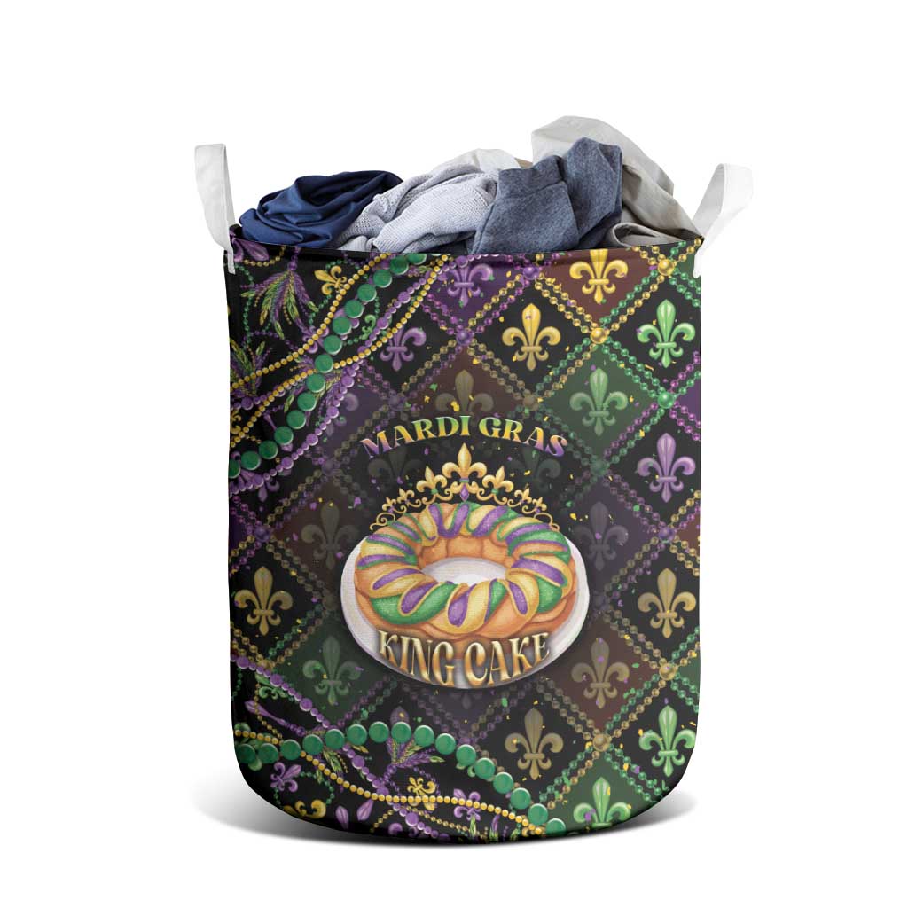 Mardi Gras Laundry Basket King Cake Royal