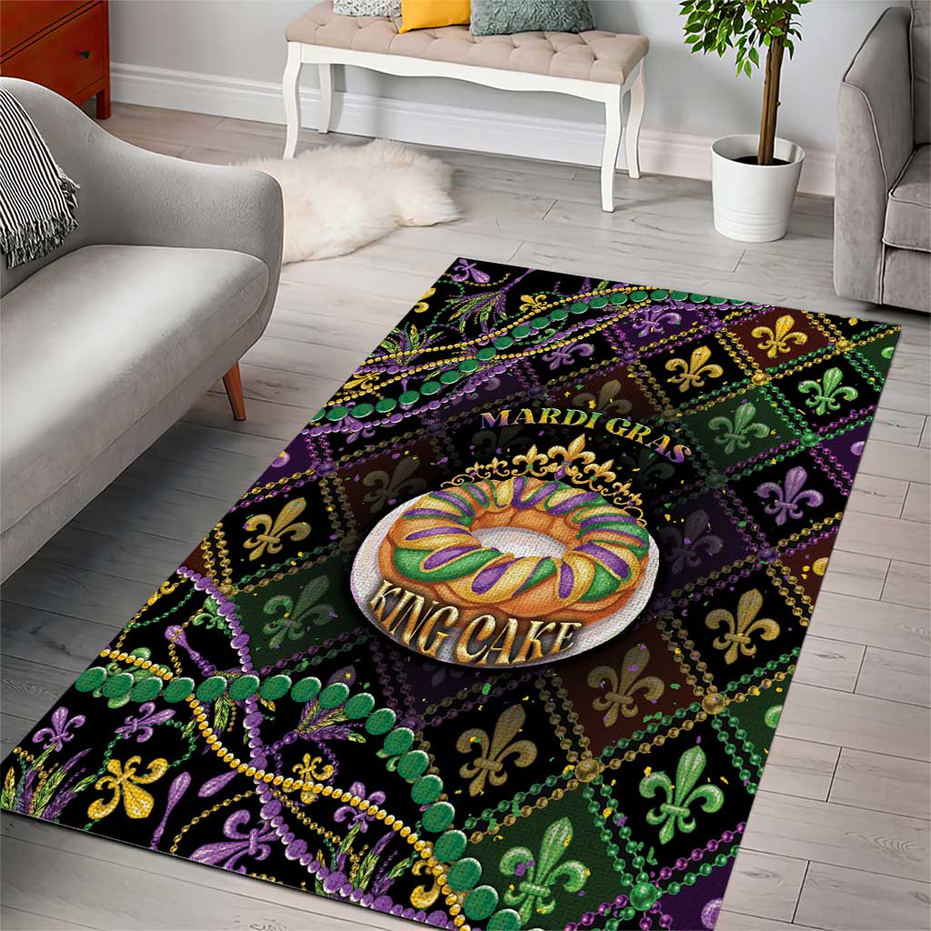 Mardi Gras Area Rug King Cake Royal