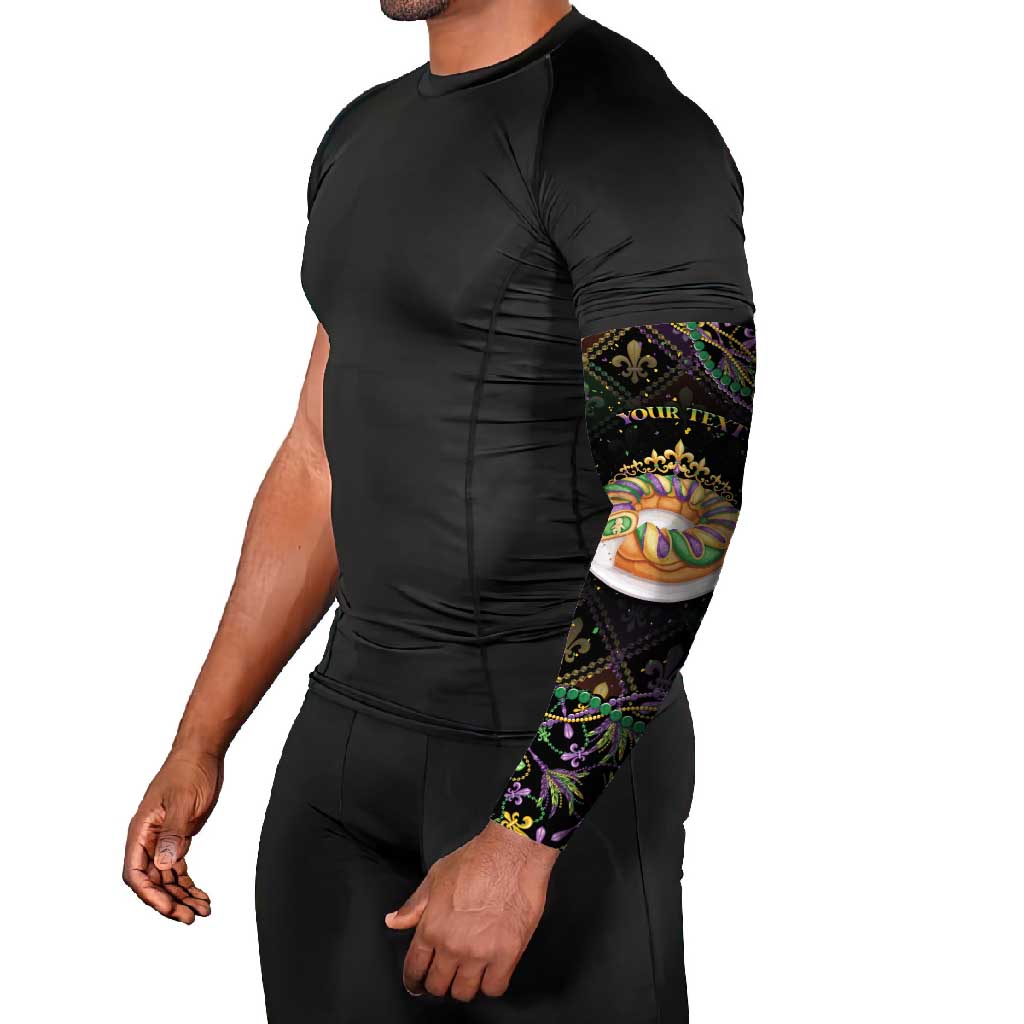 Personalized Mardi Gras Arm Sleeves King Cake Royal