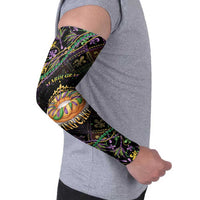 Personalized Mardi Gras Arm Sleeves King Cake Royal