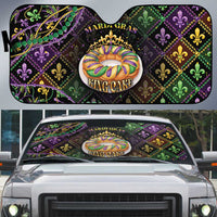Mardi Gras Auto Sun Shade King Cake Royal