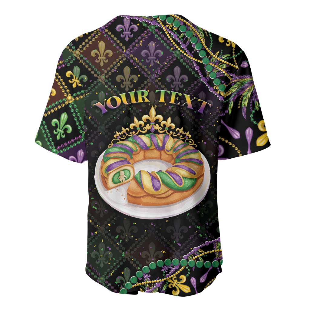 Personalized Mardi Gras Baseball Jersey King Cake Royal