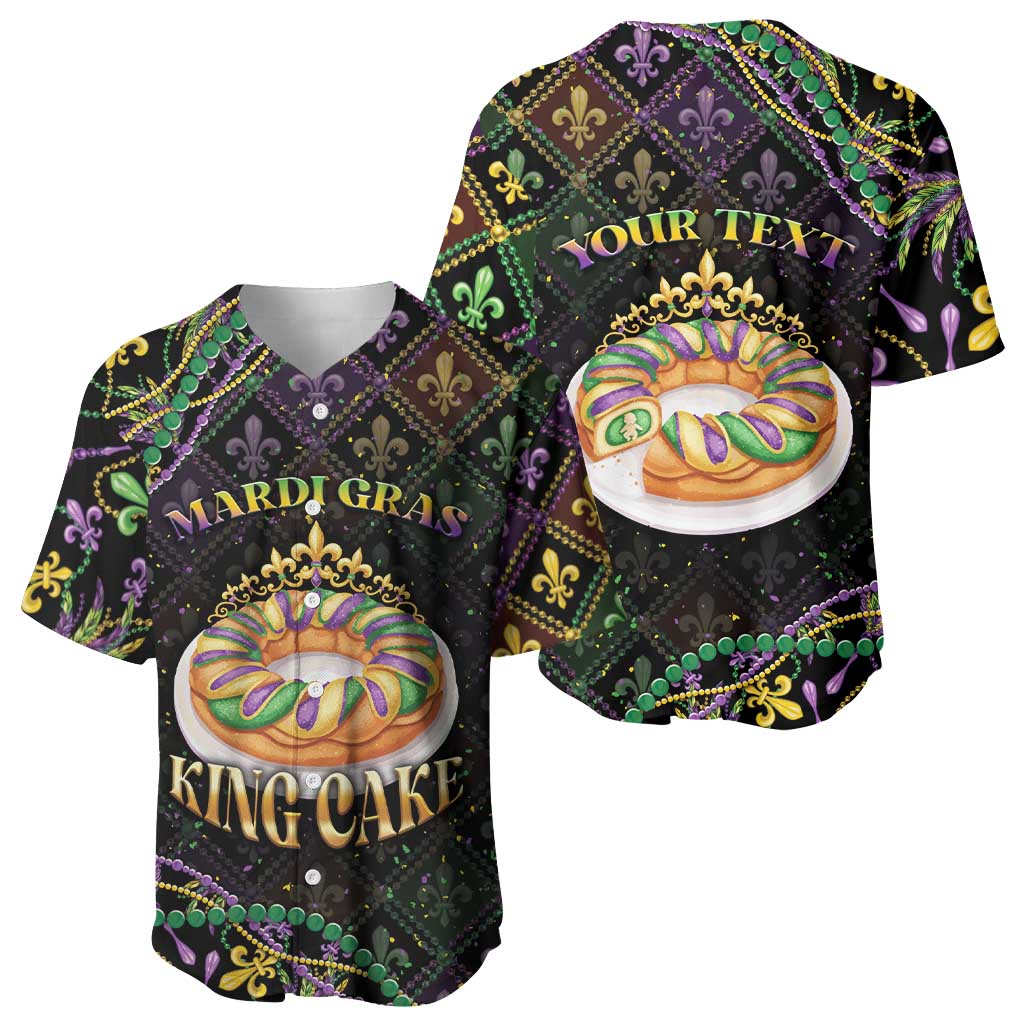 Personalized Mardi Gras Baseball Jersey King Cake Royal