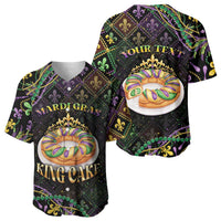 Personalized Mardi Gras Baseball Jersey King Cake Royal