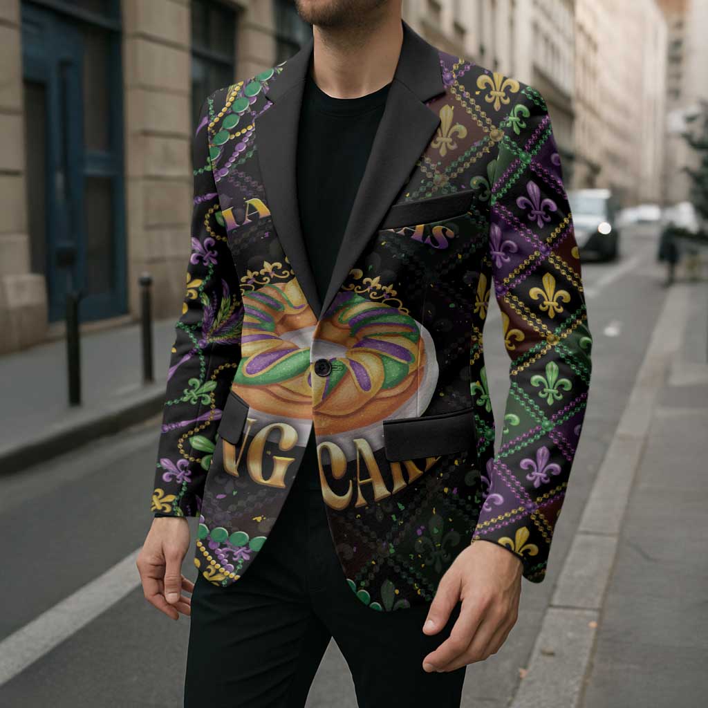 Personalized Mardi Gras Blazer King Cake Royal