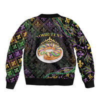 Personalized Mardi Gras Bomber Jacket King Cake Royal