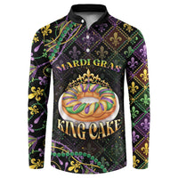 Personalized Mardi Gras Button Sweatshirt King Cake Royal