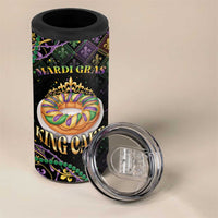 Personalized Mardi Gras 4 in 1 Can Cooler Tumbler King Cake Royal