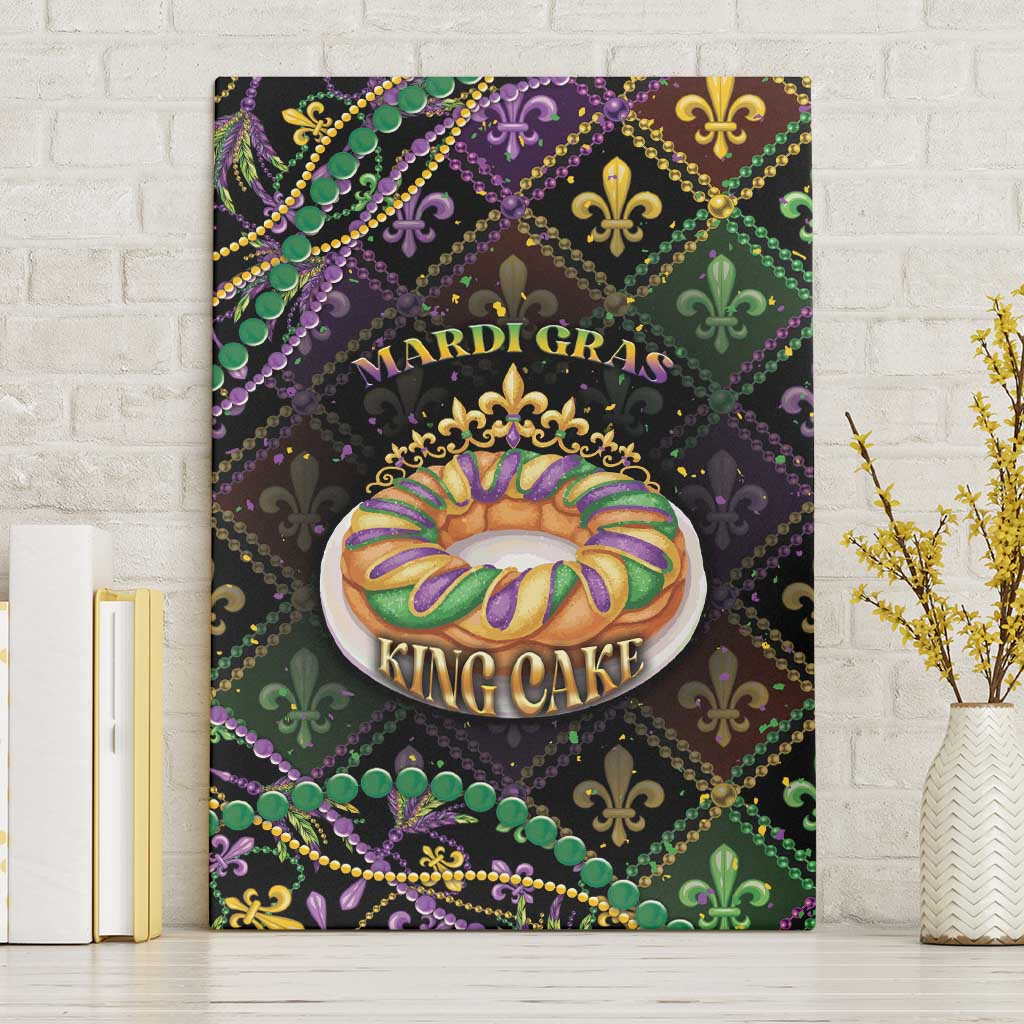 Mardi Gras Canvas Wall Art King Cake Royal