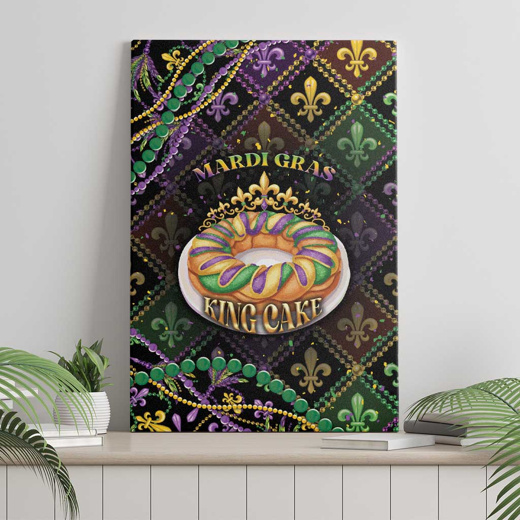 Mardi Gras Canvas Wall Art King Cake Royal