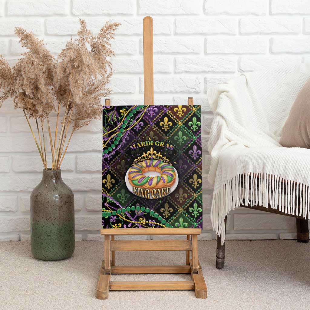 Mardi Gras Canvas Wall Art King Cake Royal