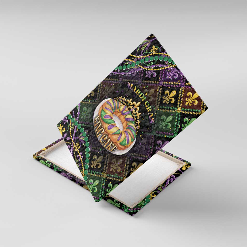 Mardi Gras Canvas Wall Art King Cake Royal