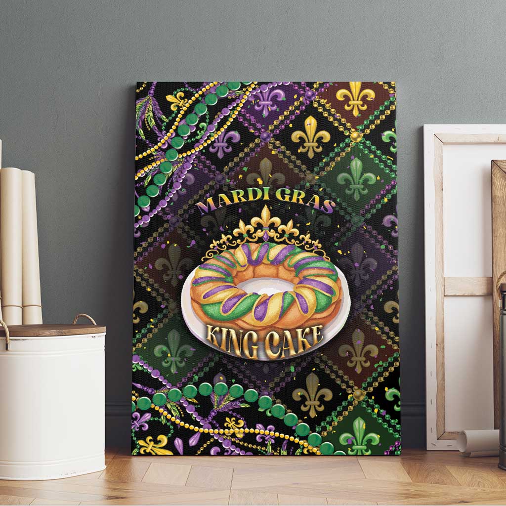 Mardi Gras Canvas Wall Art King Cake Royal