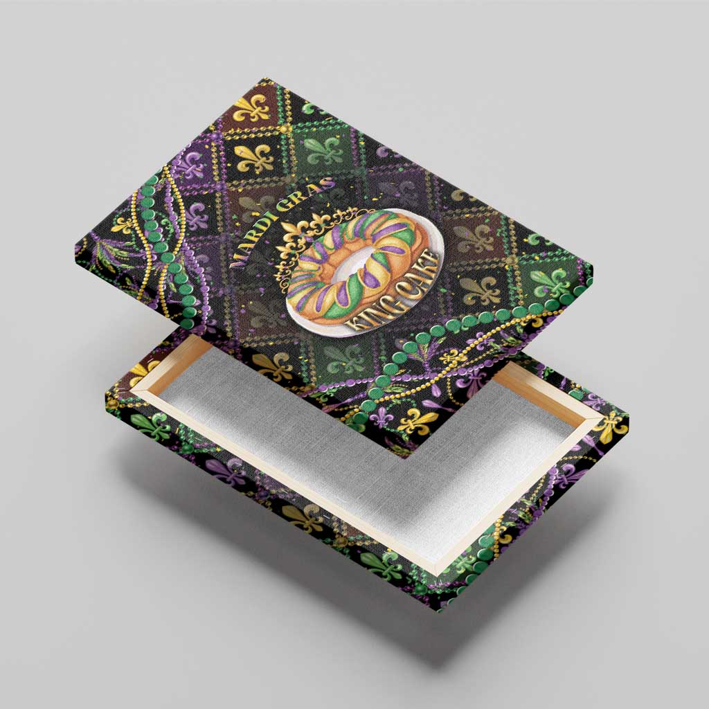 Mardi Gras Canvas Wall Art King Cake Royal