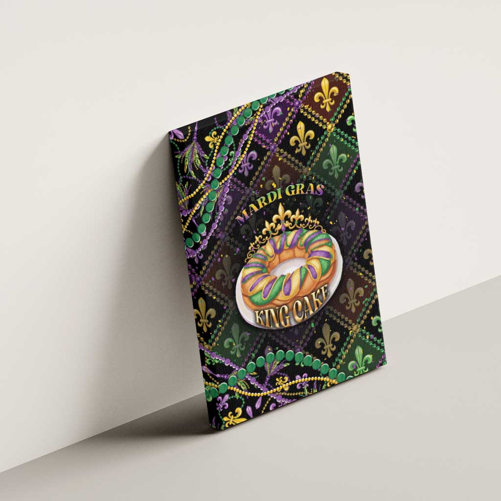 Mardi Gras Canvas Wall Art King Cake Royal