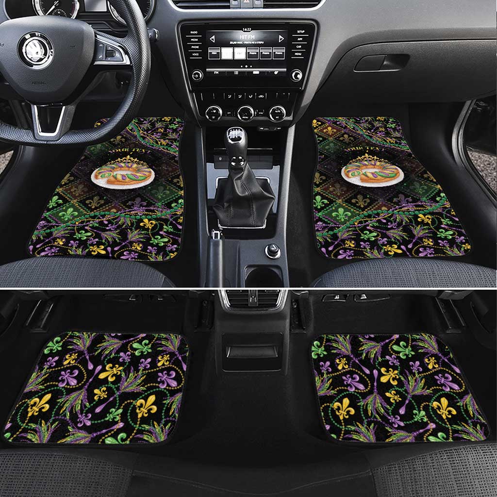 Personalized Mardi Gras Car Mats King Cake Royal