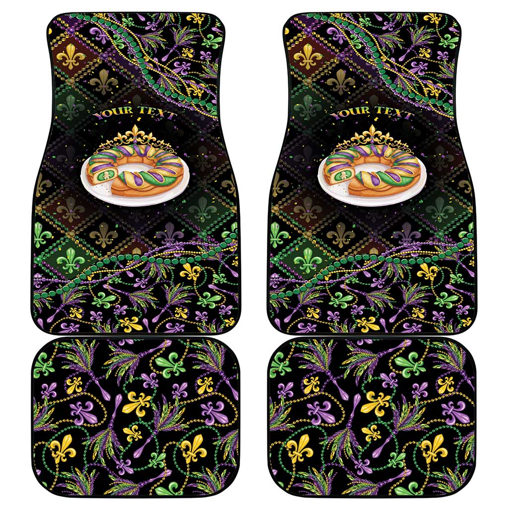 Personalized Mardi Gras Car Mats King Cake Royal