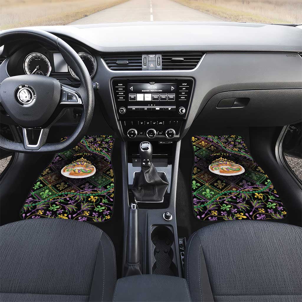 Personalized Mardi Gras Car Mats King Cake Royal