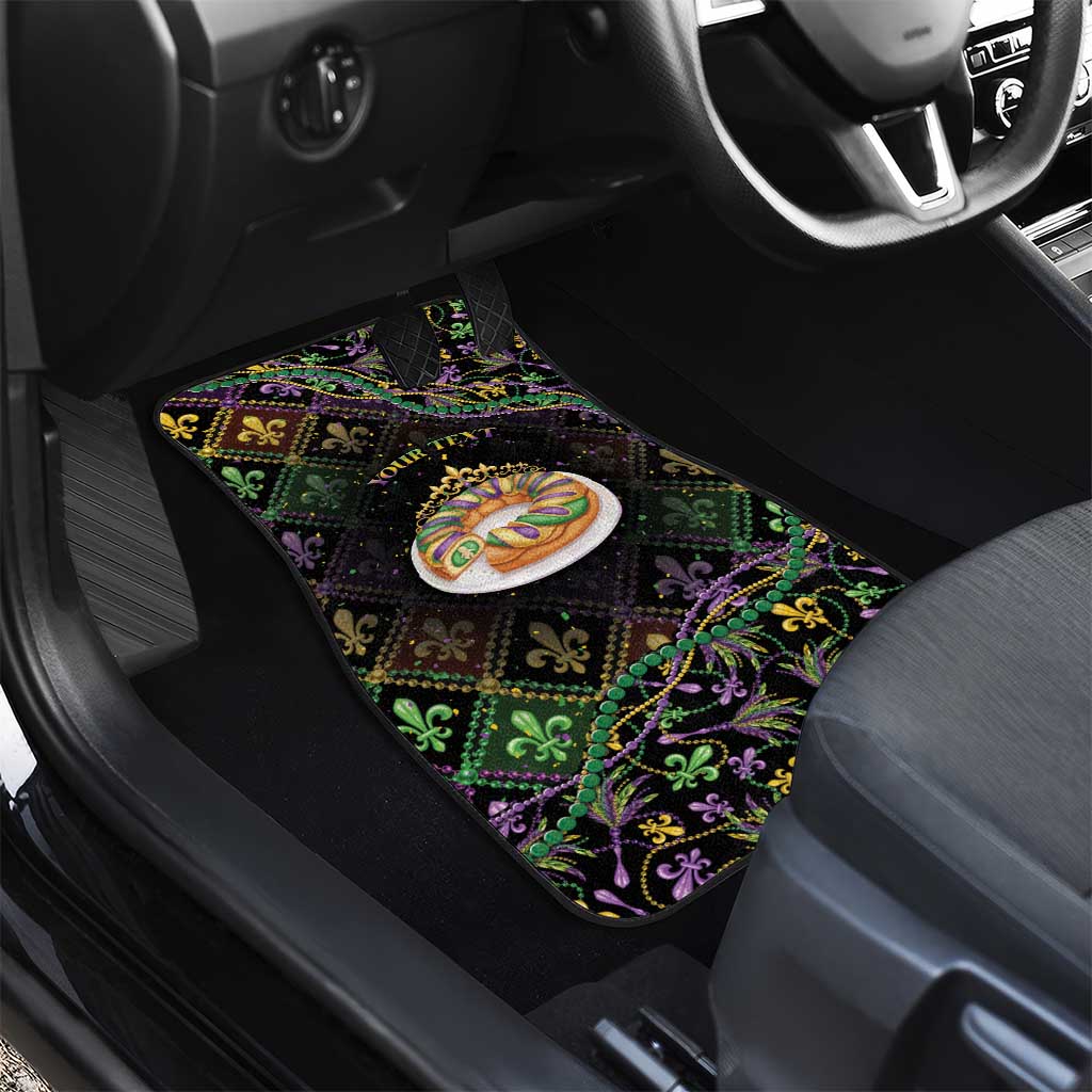 Personalized Mardi Gras Car Mats King Cake Royal