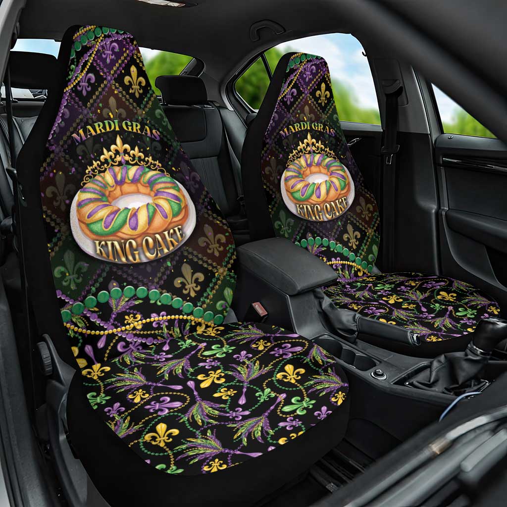 Mardi Gras Car Seat Cover King Cake Royal