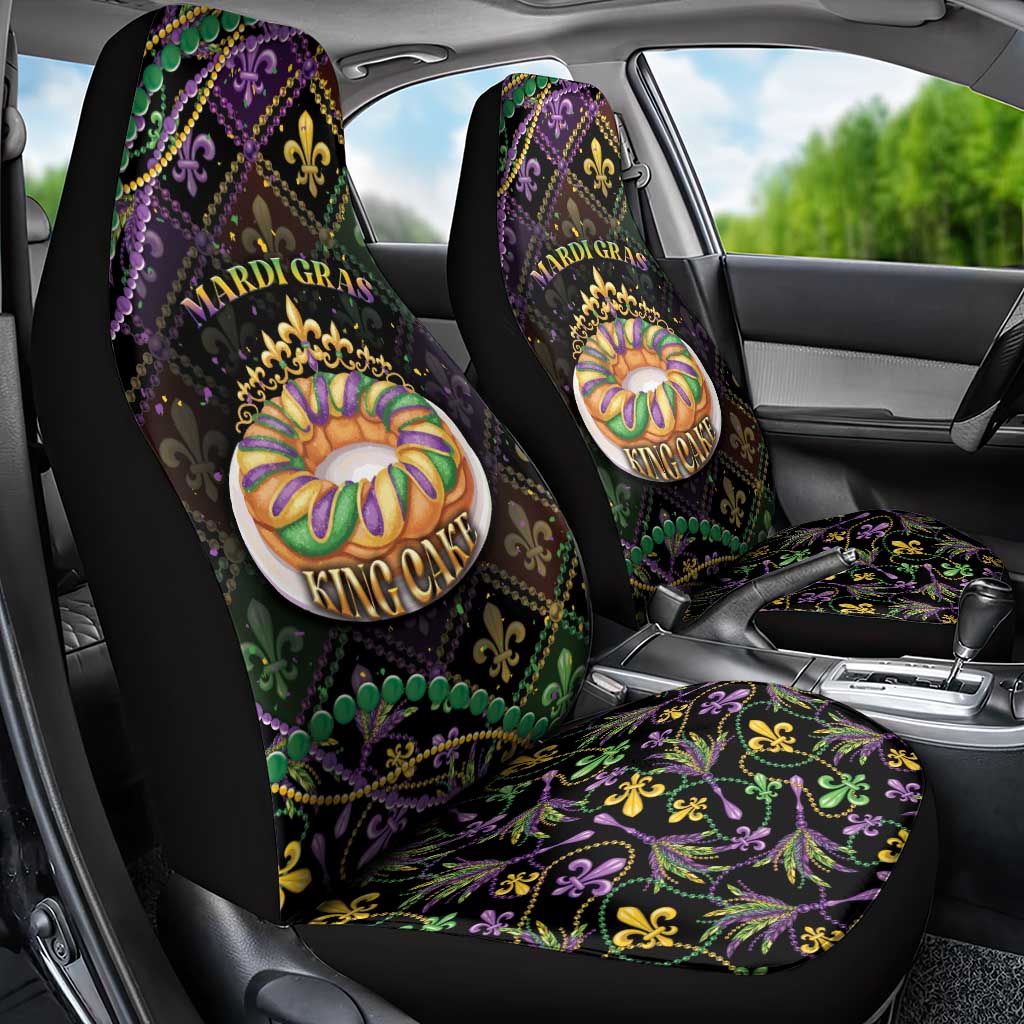 Mardi Gras Car Seat Cover King Cake Royal