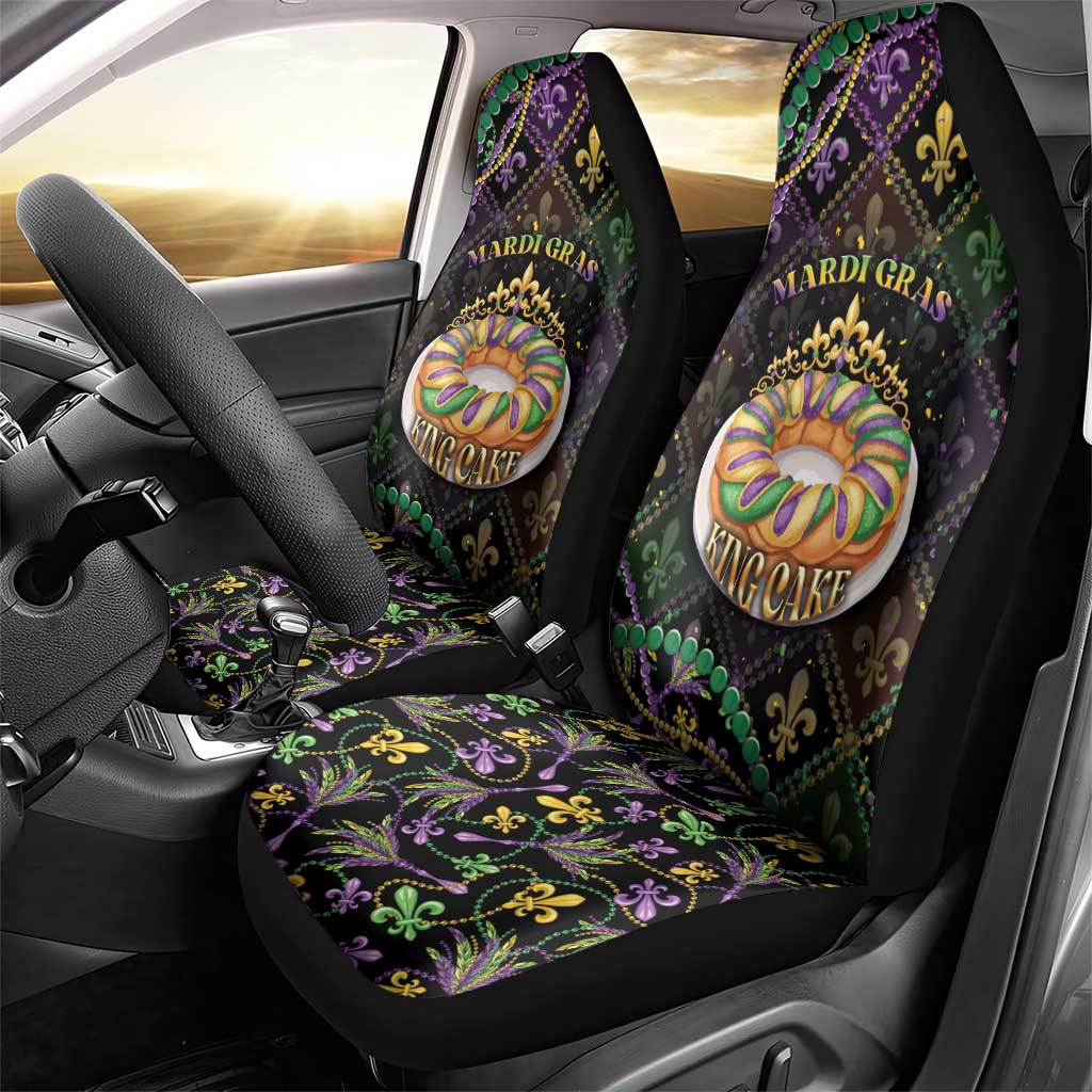 Mardi Gras Car Seat Cover King Cake Royal
