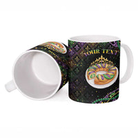 Personalized Mardi Gras Ceramic Mug King Cake Royal