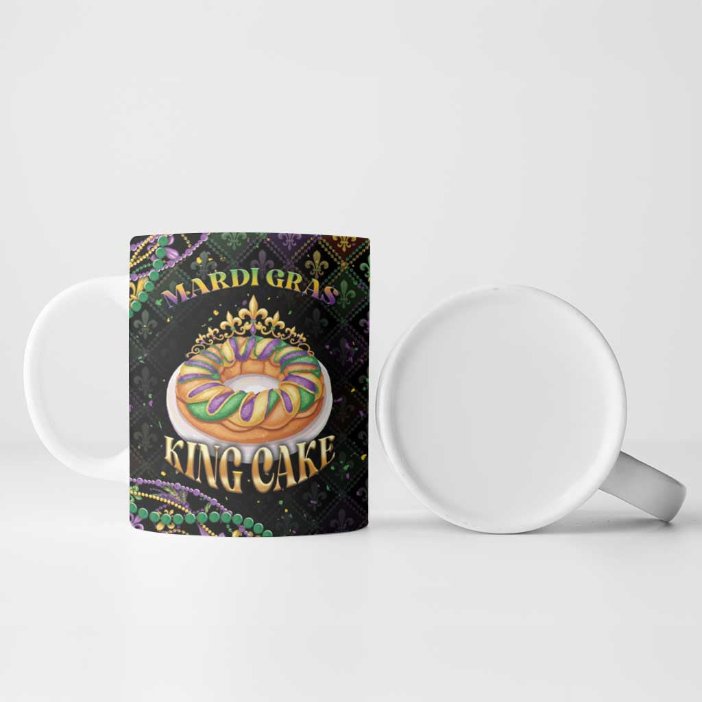 Personalized Mardi Gras Ceramic Mug King Cake Royal