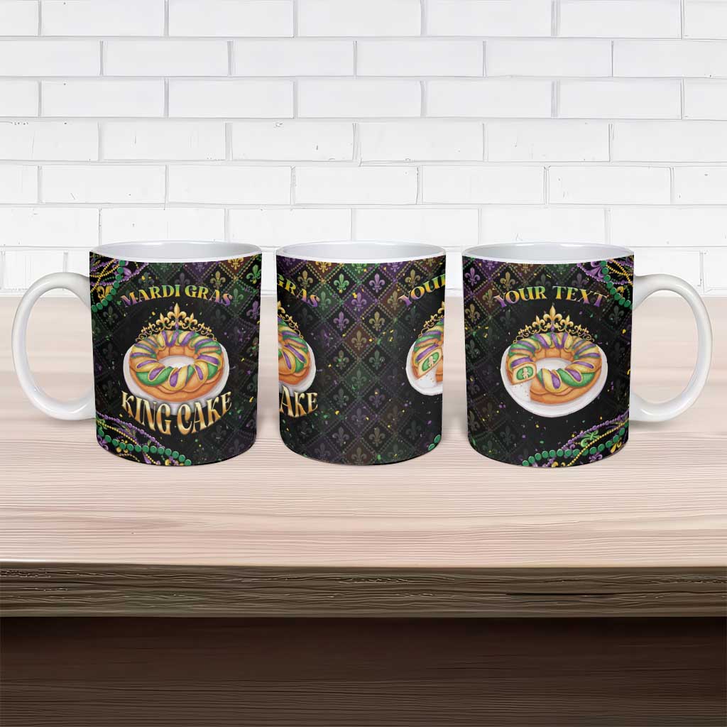 Personalized Mardi Gras Ceramic Mug King Cake Royal