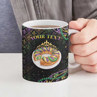 Personalized Mardi Gras Ceramic Mug King Cake Royal