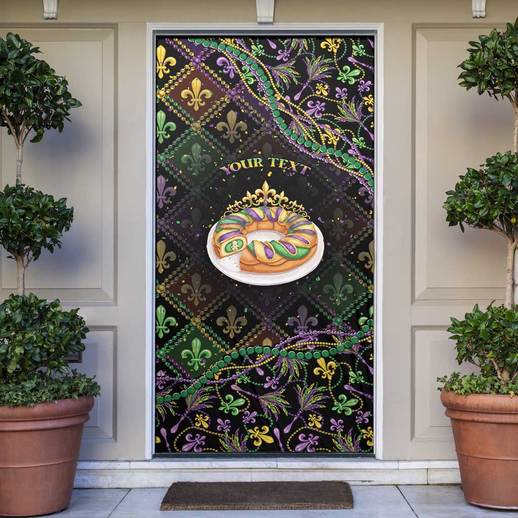 Personalized Mardi Gras Door Cover King Cake Royal