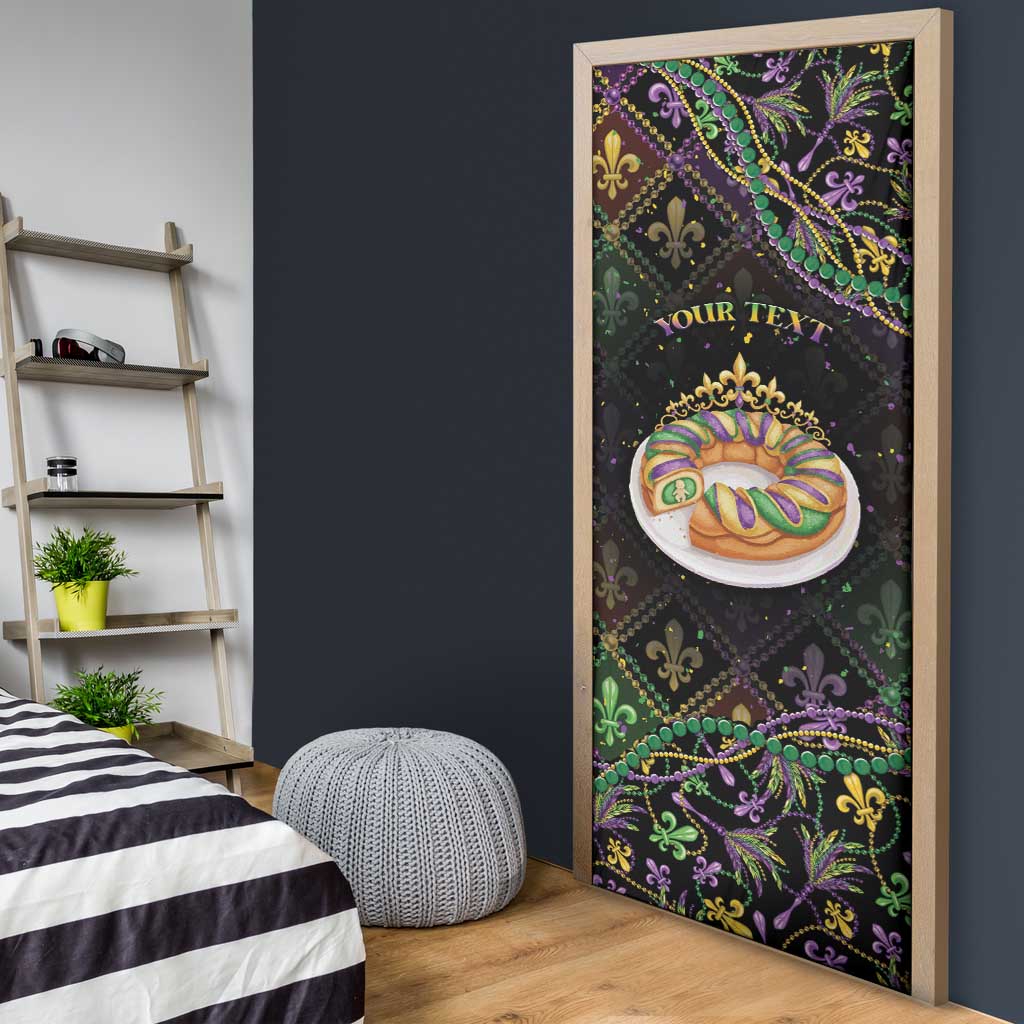Personalized Mardi Gras Door Cover King Cake Royal