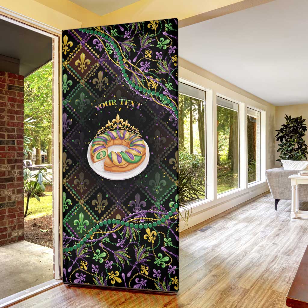 Personalized Mardi Gras Door Cover King Cake Royal