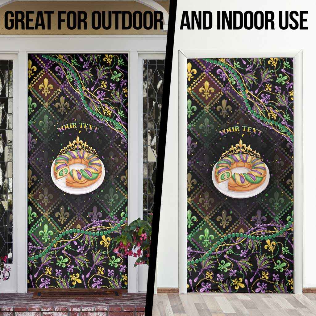 Personalized Mardi Gras Door Cover King Cake Royal