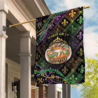 Mardi Gras Garden Flag King Cake Royal