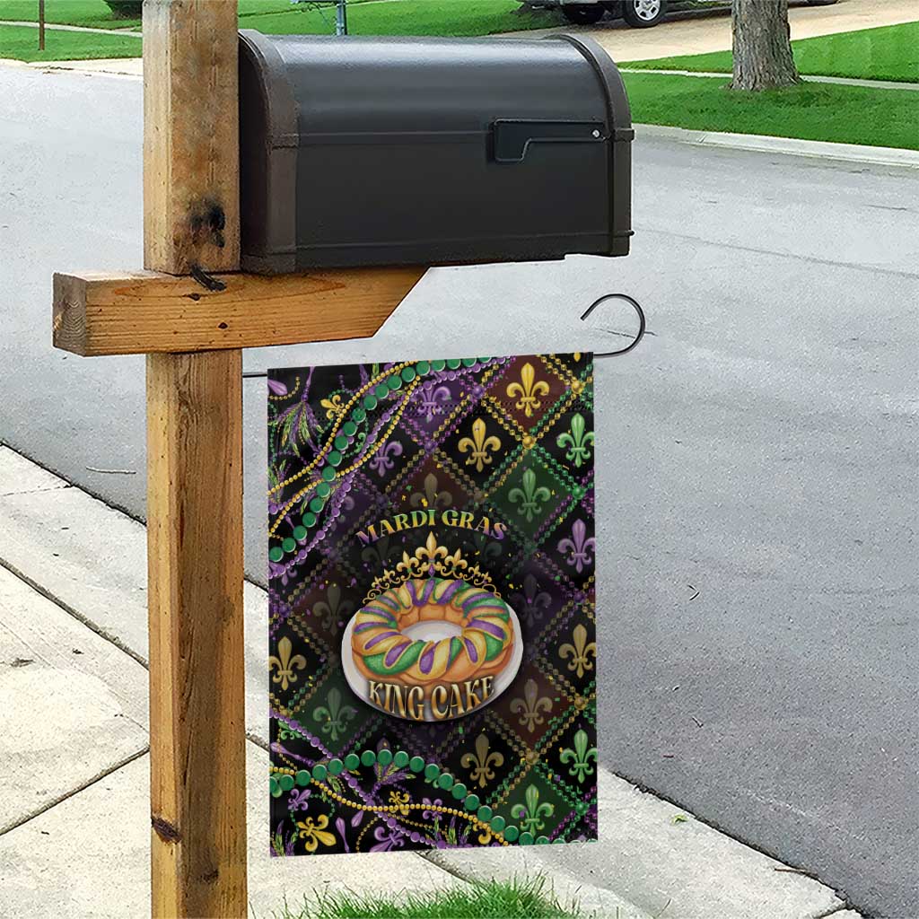 Mardi Gras Garden Flag King Cake Royal