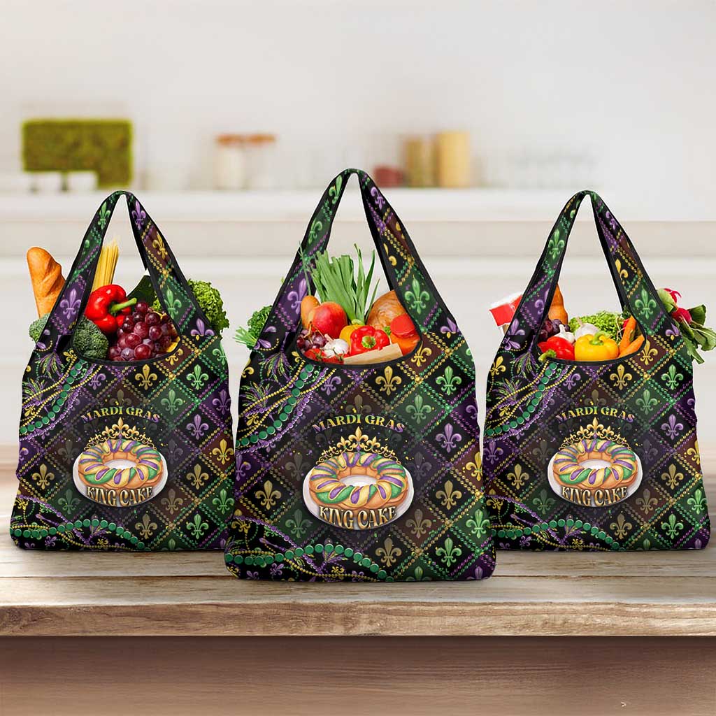 Mardi Gras Grocery Bag King Cake Royal