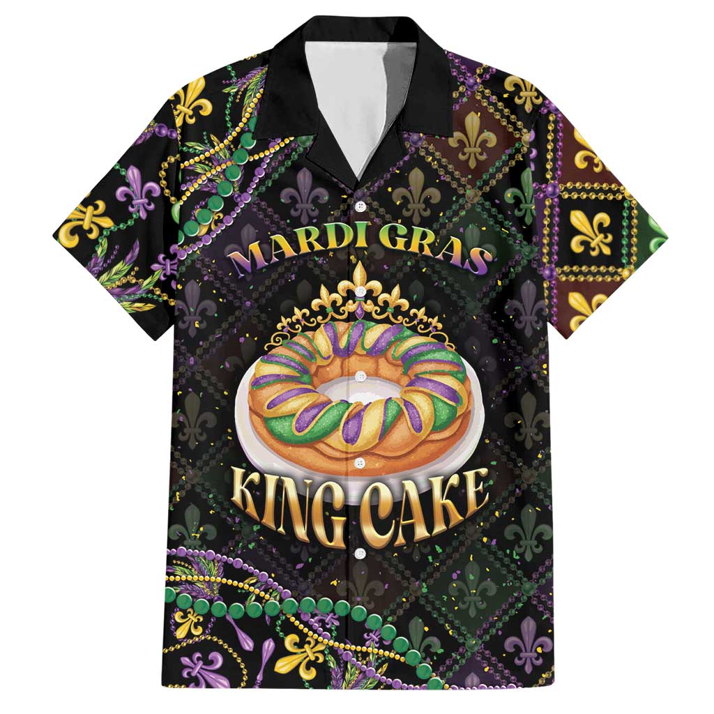 Personalized Mardi Gras Hawaiian Shirt King Cake Royal
