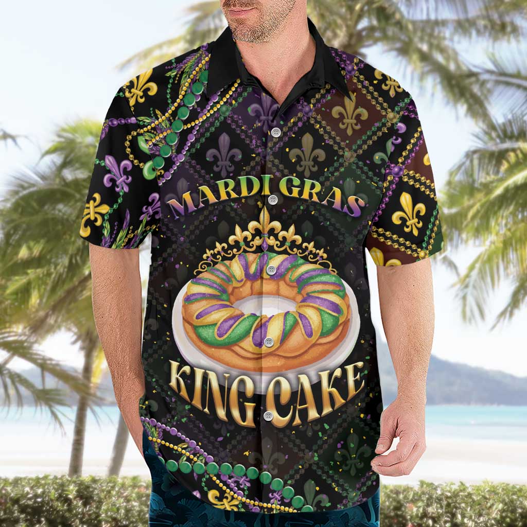 Personalized Mardi Gras Hawaiian Shirt King Cake Royal