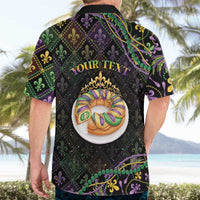 Personalized Mardi Gras Hawaiian Shirt King Cake Royal