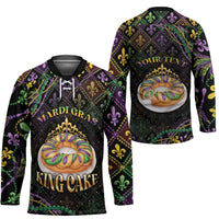 Personalized Mardi Gras Hockey Jersey King Cake Royal