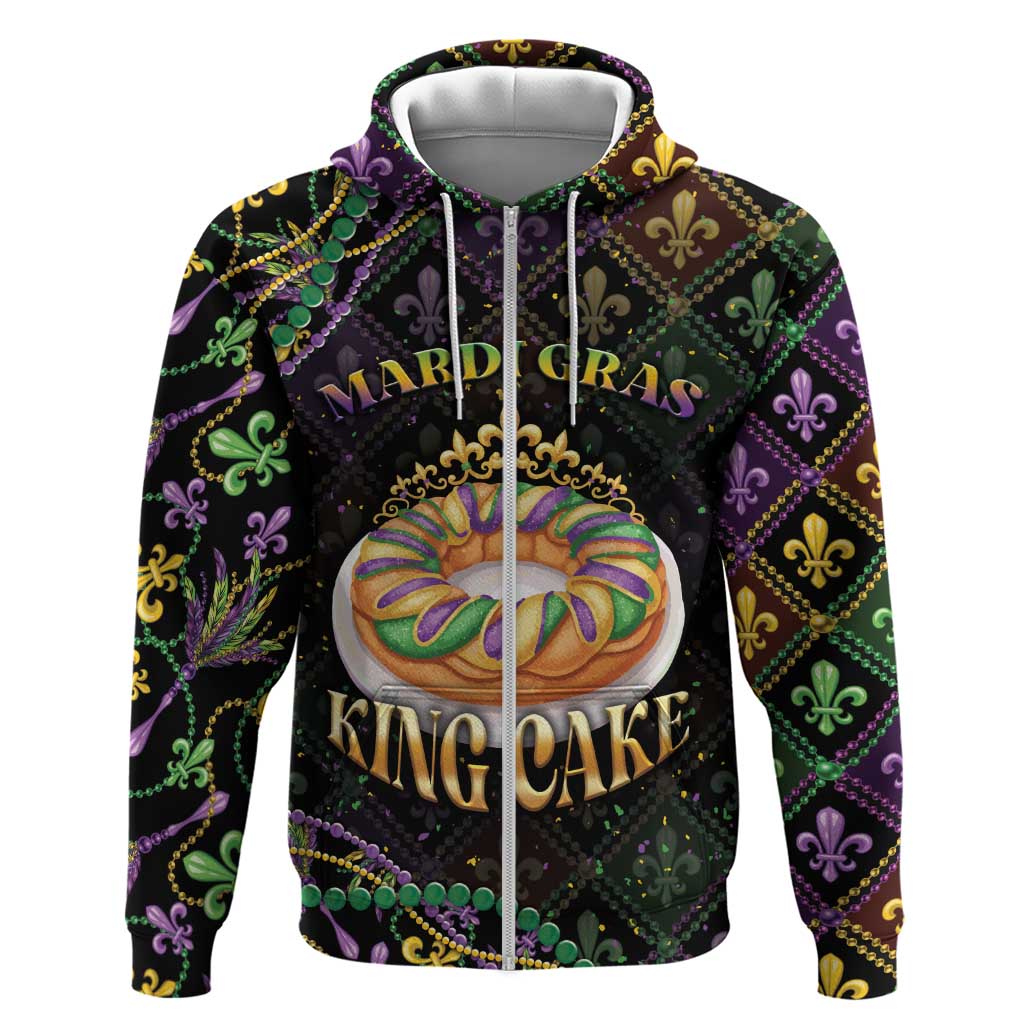 Personalized Mardi Gras Hoodie King Cake Royal