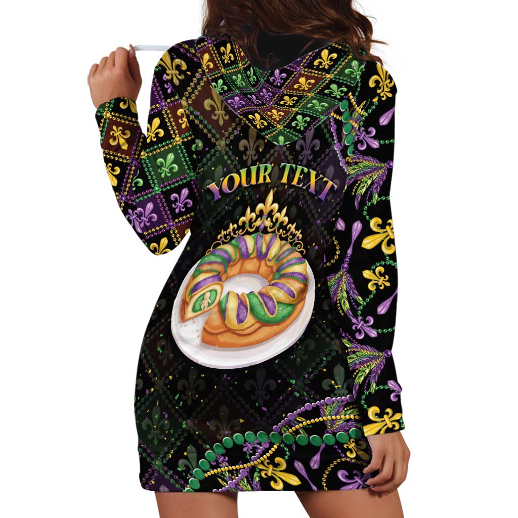 Personalized Mardi Gras Hoodie Dress King Cake Royal