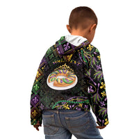 Personalized Mardi Gras Kid Hoodie King Cake Royal