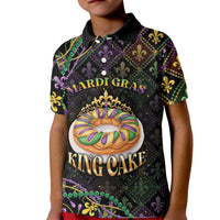 Personalized Mardi Gras Kid Polo Shirt King Cake Royal