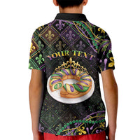 Personalized Mardi Gras Kid Polo Shirt King Cake Royal
