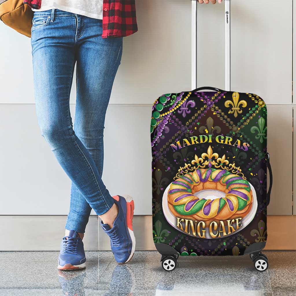 Mardi Gras Luggage Cover King Cake Royal