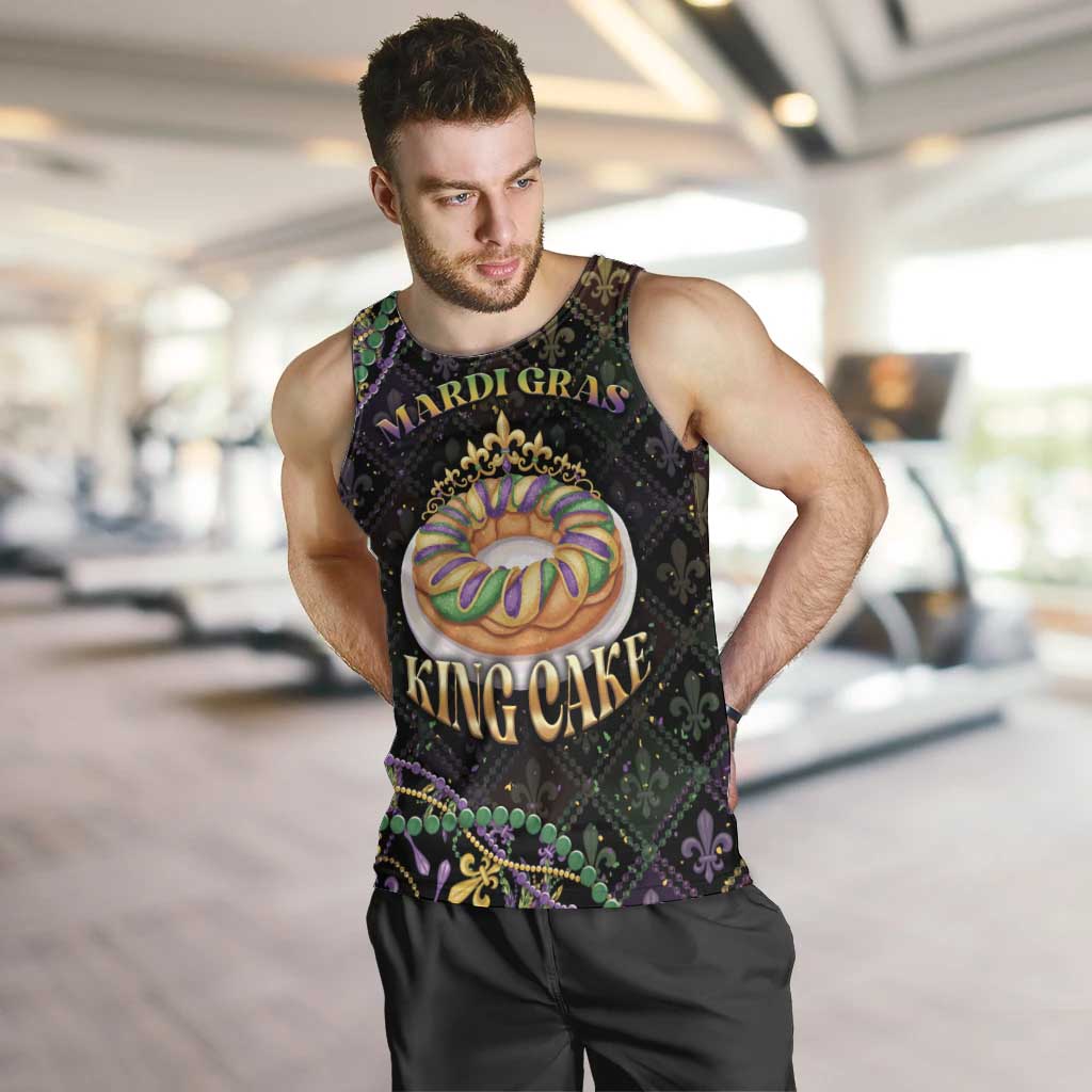 Personalized Mardi Gras Men Tank Top King Cake Royal