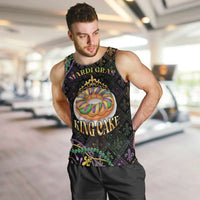 Personalized Mardi Gras Men Tank Top King Cake Royal