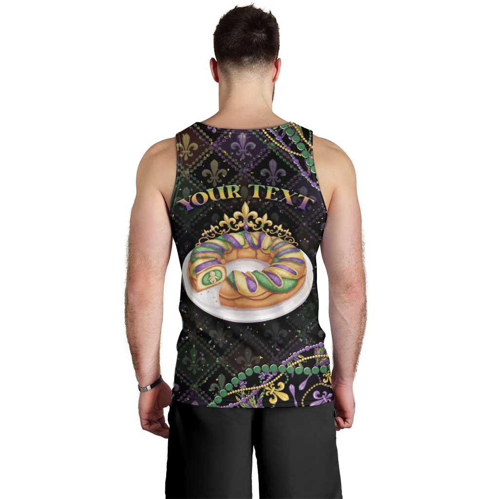 Personalized Mardi Gras Men Tank Top King Cake Royal